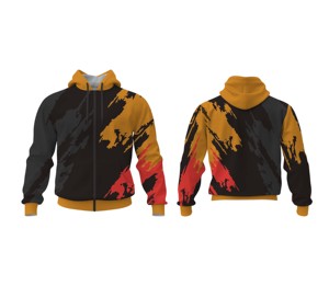 Fashion Sublimation Full Zip Hoodie 100% Polyester Casual Wear Hoodie - Product Image 3