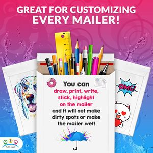 25-Pack 7x9 inch Trắng cứng nhắc bưu phẩm 550 GSM Kraft phong bì mạnh mẽ tông <span class=keywords><strong>CD</strong></span> bưu phẩm keo Tear-off Dải cứng gửi thư Túi - Product Image 5