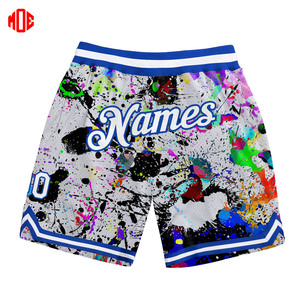 Pantalones cortos de gimnasio de secado rápido para hombre, diseño de grafiti artístico, cintura elástica, atléticos, baloncesto, Fitness, ropa deportiva, pantalones cortos de calle alta - Product Image 5