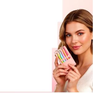 Pinzas de Extensión de Pestañas de Plata de Alta Calidad con Colores Mezclados, Pinzas para Pestañas con Punta de Volumen, Pinzas para Extensión de Pestañas - Product Image 2