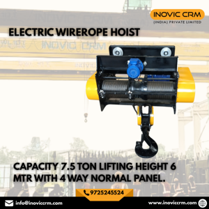 Palans électriques à câble INOVIC CRM 7,5 tonnes, robustes, avec une hauteur de levage de 6 m |   Roues CT renforcées avec câble métallique de 22 mm de diamètre - Product Image 3