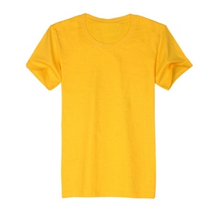 Chemises d'été écologiques anti-UV respirantes en coton uni, col rond, coupe ajustée, t-shirt uni à manches courtes 180g, 220g - Product Image 3