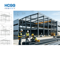 Bâtiment de stockage logistique industriel à grande portée, préfabriqué, moderne, en structure d'acier lourd, avec poutres en H, à construction rapide