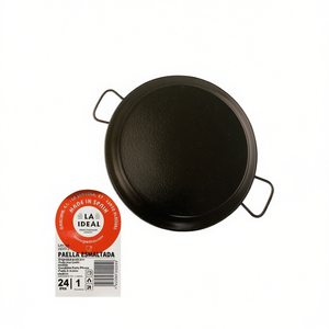 La Ideal Paella Pan 24 Cm in ghisa smaltata per cucinare la paella, prodotta in Spagna - Product Image 2