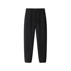 LAMA INDUSTRIES <b>Men's</b> Black Cotton Sweatpants Elastic Waist Drawstring Casual <b>Joggers</b> Side Pockets Lightweight Knitted Spring - Product Image 1