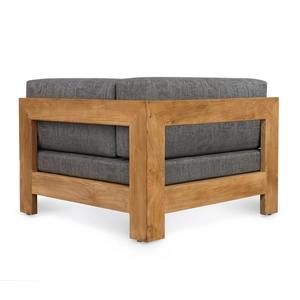 Ensemble de canapé d'angle d'extérieur en teck massif de qualité supérieure avec coussins – Mobilier de salon moderne pour terrasse, idéal pour les complexes hôteliers et les villas - Product Image 6