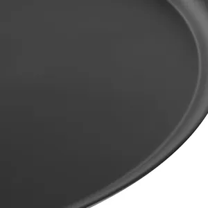 Modern Round Metal Side <b>Table</b> with Black Top and <b>Copper</b> Base for Living Room Decor - Product Image 4
