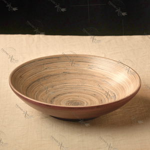 Assiettes en bambou vietnamien faites à la main avec plats et assiettes au design classique - Product Image 6