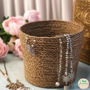 Modern Eco Friendly Handmade Woven Hanging Planter Basket Round Succulent Holder Indoor Garden Christmas - Product Image 4