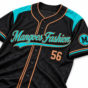 Maillot de baseball unisexe col en V manches courtes boutonné 100 % polyester respirant imprimé par sublimation logo avant coupe régulière adulte personnalisable - Product Image 4