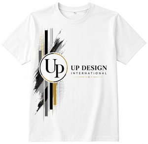 T-shirt en coton blanc personnalisé avec impression de logo graphique, col rond, manches courtes, streetwear décontracté, OEM ODM, marque privée - Product Image 1