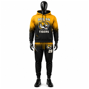 Chándal Deportivo de Invierno para Adultos, Estilo Urbano, con Estampado, Resistente al Viento, 100% Algodón Orgánico, de Secado Rápido, Mangas Bordadas - Product Image 1