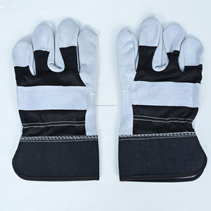 Guantes de aparejo de cuero dividido de grado A para trabajo pesado Guantes de trabajo duraderos para construcción Industrial y elevación pesada Directo de fábrica - Product Image 2