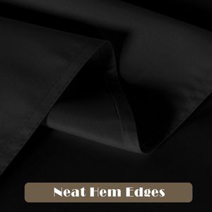 Tovaglia Rettangolare Nera 60 x 84 Pollici, Lavabile in Poliestere, Antimacchia e Antipiega, Adatta per Tavoli da 4 Piedi, Confezione da 6 - Product Image 2