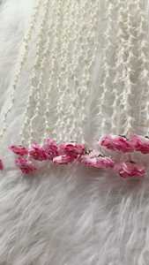 Tapisserie suspendue artificielle de tubéroses blanches et de roses roses, pour décoration de mariage indien, de plafond, Haldi, Mehndi, Mandir, Nikah, et arrangements floraux - Product Image 4