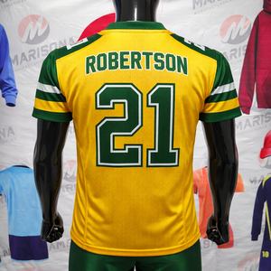 ชุดยูนิฟอร์มทีมอเมริกันฟุตบอลแบบกำหนดเอง ไซส์พลัส สำหรับทุกเพศ ผ้าโพลีเอสเตอร์ 100% ระบายอากาศได้ดี แห้งเร็ว น้ำหนักเบา - Product Image 2