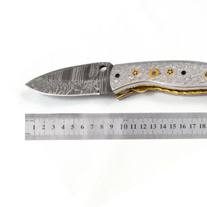 Handmade Damascus Steel Folding Knife Durable Pocket Design Outdoor <b>Camping</b> Hiking Fishing Travel Work Utility <b>Tool</b> - Product Image 1