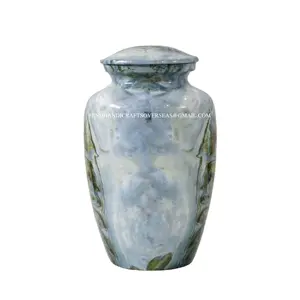High quality Aluminum Printed Cremation Urns memorial for Funeral Ashes Manufacturer and Supplier From India