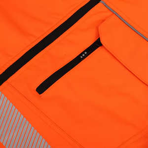 Chaqueta de Seguridad de Alta Visibilidad Naranja, Impermeable, Reflectante, para Trabajo Industrial, Protección, Construcción y Uso General - Product Image 3