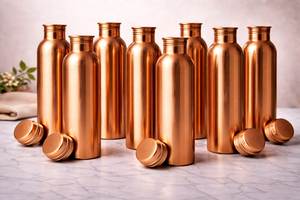 Botella de cobre que aborda los problemas ecológicos con una bebida reutilizable y sostenible que promueve el consumo responsable - Product Image 5