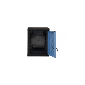 Armoire de rangement cubique moderne en PVC bleu et noir avec serrure, organisateur pour la maison et le bureau - Product Image 4