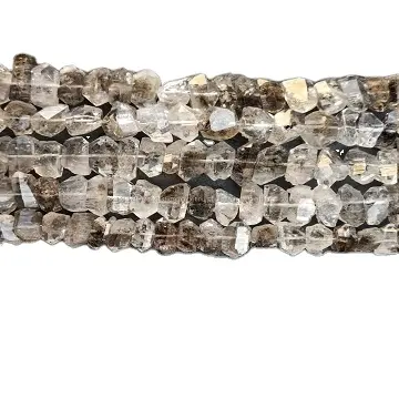 Natural 15 Inci Panjang Herkimer Berlian Kuarsa Batu Permata Pusat Bor Birthstone Beads Harga Grosir
