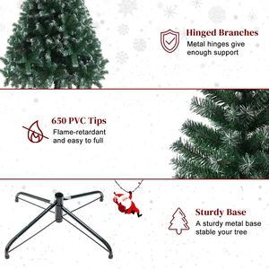 Albero di Natale con 812 Rami e Base in Ferro, 6 Piedi, PVC Bianco Premium, Personalizzabile, Grande Albero Festivo da 300cm - Product Image 5