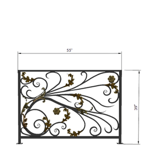 Barandilla de Balcón de Acero, Barandillas de Balcón de Hierro Forjado Personalizadas, Diseño Decorativo para Uso en Interiores y Exteriores, Resistentes y Elegantes - Product Image 6