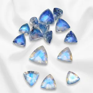 Pierres précieuses en vrac certifiées par un tiers, qualité AAA+, naturelles, bleues, taillées en forme de triongon de 5x5 mm, à facettes, pour bijoux DIY – Meilleures ventes - Product Image 5