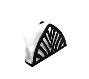<b>Black</b> Design <b>Tissue</b> Box Holder with Geometric Design Free Standing for Home Use Traditional Chinese Style Metal <b>Tissue</b> Box - Product Image 1