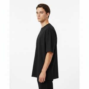 เสื้อยืดผู้ชายแบบกำหนดเอง OEM ระบายอากาศได้ดี ผ้าฝ้าย 100% สกรีนลาย สตรีทแวร์ แบรนด์ส่วนตัว ซักย้อมสีแบบแอซิด น้ำหนัก 240 กรัม แบบเปล่า - Product Image 3