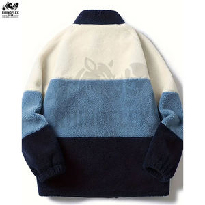 Chaqueta de invierno para hombre con diseño gráfico personalizado OEM, chaqueta de piel de oveja teñida lisa, chaquetas de cuero para hombre, chaqueta Sherpa. - Product Image 3