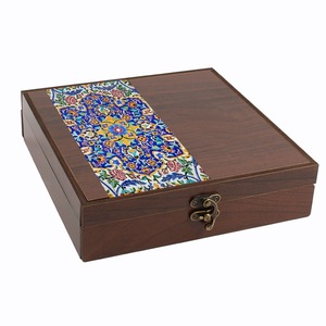Natural Brown Square Jewelry Organizer <b>Box</b> with Lid Handmade Wooden Storage Case Decorative Ring <b>Earring</b> Necklace <b>Holder</b> - Product Image 4