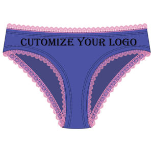 Tangas de Mujer, Tejidas, Bordadas, de Algodón, Cintura Media, Transpirables, Suaves, Elásticas, Cómodas, Estampadas - Product Image 2