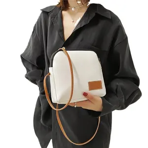 Fashion Single Shoulder Bag For women Pu Leather Small Square Bag Vintage Messenger Bag