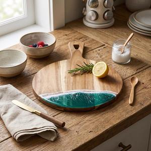 Tabla de Cortar de Resina de Madera Premium, Hecha a Mano con Epoxi, para Cocina y Preparación de Alimentos - Product Image 2