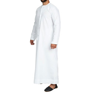 Wholesale 2026 Arabic <b>Men's</b> <b>Thobe</b> Jubba Thawb Plus Size Long Sleeve Polyester Muslim Embroidered Clothing For Boys - Product Image 2
