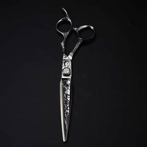 Ciseaux de coiffure professionnels en acier inoxydable 440C, lame tranchante, manche long, pour droitiers, ciseaux de coupe de cheveux - Product Image 2