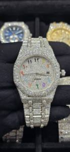 Nouvelles montres tendance unisexes modernes mécaniques de luxe avec diamants Moissanite, style Hip Hop, pour la mode, en vente, fabricant indien - Product Image 6