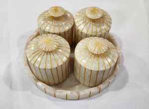 Handmade Eco-Friendly Resin Food Storage Jar with Flip Top Lid Stackable Luxury Kitchen <b>Canister</b> <b>Set</b>-Dishwasher Safe - Product Image 6