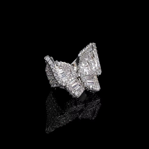 Square Shape Iced Out <b>Ring</b> Vss Moissanite <b>Mens</b> <b>Rings</b> Hip Hop Jewelry 925 <b>Silver</b> <b>Rings</b> Custom Size For Unisex - Product Image 4