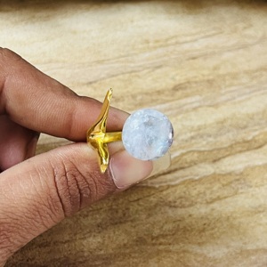 High Demand Latest Quartz <b>Ring</b> Fish Tail Shape Brass <b>Ring</b> 18k Gold Plated <b>Open</b> <b>Ring</b> Statement Vintage Women <b>Ring</b> For Wholesale - Product Image 6