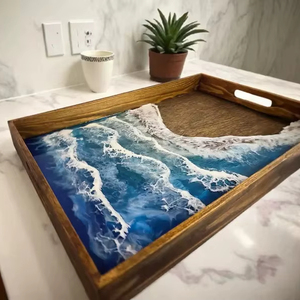 Best Selling Rectangle Shape Resin Serving <b>Tray</b> for Home <b>Kitchen</b> and Restaurant Use Export Quality - Product Image 1