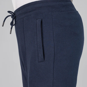 <b>Men's</b> <b>Navy</b> Blue Cotton Sweatpants Elastic Waist Casual <b>Joggers</b> Side Pockets Midweight Autumn Wear - Product Image 3