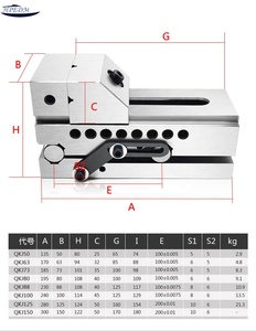 Morsa angolata manuale in acciaio di precisione HPEDM per HE-R06925 di lavorazione di precisione - Product Image 3