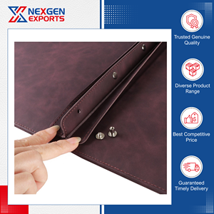 Nexgen Exports, fabricant de confiance, couverture de menu en cuir PU avec logo personnalisé et OEM/ODM pour restaurants et hôtels - Product Image 6