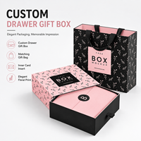 Boîte à tiroir rigide personnalisée pour emballage cadeau, carton recyclable, estampage à chaud, fabrication OEM
