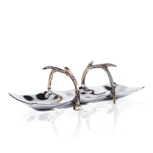 Plateau de rangement de vanité tendance en aluminium à bordure miroir, design géométrique carré, pour table ou comme vase, Noël, Made Zahid Exports Big - Product Image 6