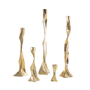 Support de bougie en laiton finition or antique, élégant support décoratif en métal pour mariages, occasions spéciales - Pâques, anniversaire - Product Image 5