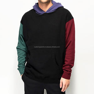 Sudadera con capucha negra para hombre con colores personalizados, sudaderas con capucha bordadas con serigrafía a granel para invierno - Product Image 2